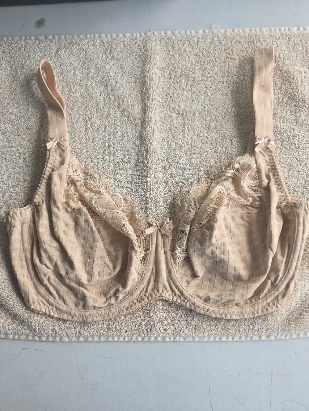 PrimaDonna Beige Lace-Trim Full Cup Underwire Bra 34F